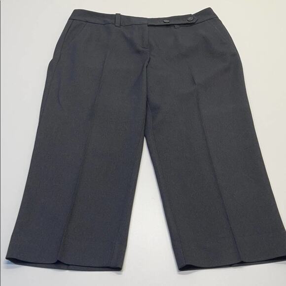 ANN TAYLOR Womens 10 Charcoal Gray Capri Pants - Picture 1 of 4